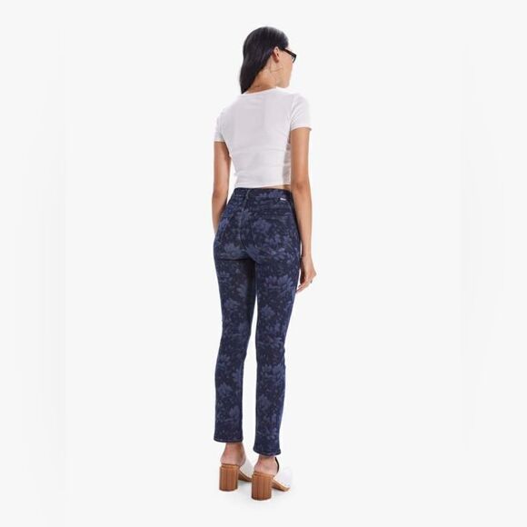 Mother The Dazzler Hover High Rise Straight Leg Jeans In Field Of Depth Size 25 - Picture 3 of 15
